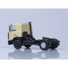 1:43 Масштабная модель МАЗ-5432 седельный тягач (поздняя кабина, бежевый) /металл. рама, откидывающаяся кабина/