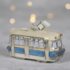 Елочная игрушка "Трамвай - Ленинград" с голубой полосой