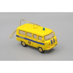 Ёлочная игрушка "Буханка "Милиция" жёлтая