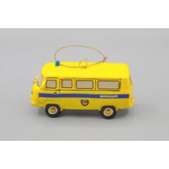 Ёлочная игрушка "Буханка "Милиция" жёлтая