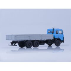 1:43 Масштабная модель МАЗ-6303 бортовой (голубой/серый) /откидывающаяся кабина/
