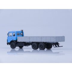 1:43 Масштабная модель МАЗ-6303 бортовой (голубой/серый) /откидывающаяся кабина/