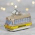 Елочная игрушка "Трамвай - Ленинград" с желтой полосой
