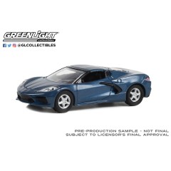 1:64 Масштабная модель CHEVROLET Corvette C8 Stingray 1LT (Lot #421.2) 2020 Shadow Gray
