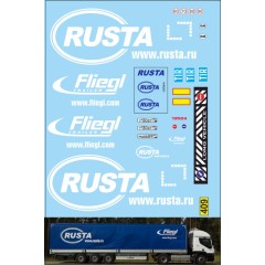 1:43 Декаль Сцепка RUSTA TRANS Fliegl