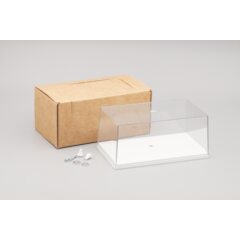 Коробка пластиковых боксов для моделей белый подиум 155х90х70мм (20шт.)