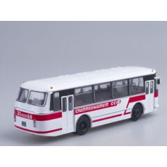 1:43 Масштабная модель Автобус ЛАЗ-695Р Спорткомитет СССР, бело-красный
