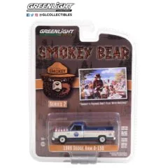 1:64 Масштабная модель DODGE Ram D-150 "Smokey’s Friends Don’t Play With Matches" 1989 Blue/White