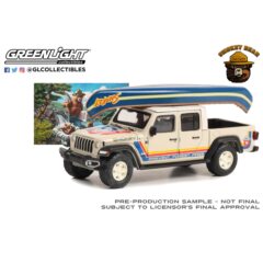 1:64 Масштабная модель JEEP Gladiator с каное на крыше "Prevent Forest Fires!" 2021 White