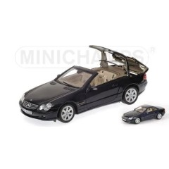 1:18 Масштабная модель Mercedes SL Class 2001 Blue Metallic - High End Quality
