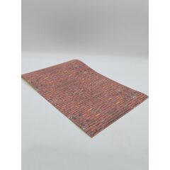 Самоклеющаяся текстура кирпичной стены (крупная), для макетов, лист А4