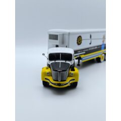 1:43 Масштабная модель BERLIET Tlr 10m Truck Semi-frigo Interflora Transports (1956), White Brown Yellow