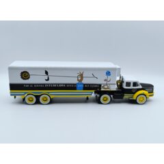 1:43 Масштабная модель BERLIET Tlr 10m Truck Semi-frigo Interflora Transports (1956), White Brown Yellow