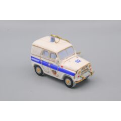 Ёлочная игрушка Внедорожник "Милиция" белый