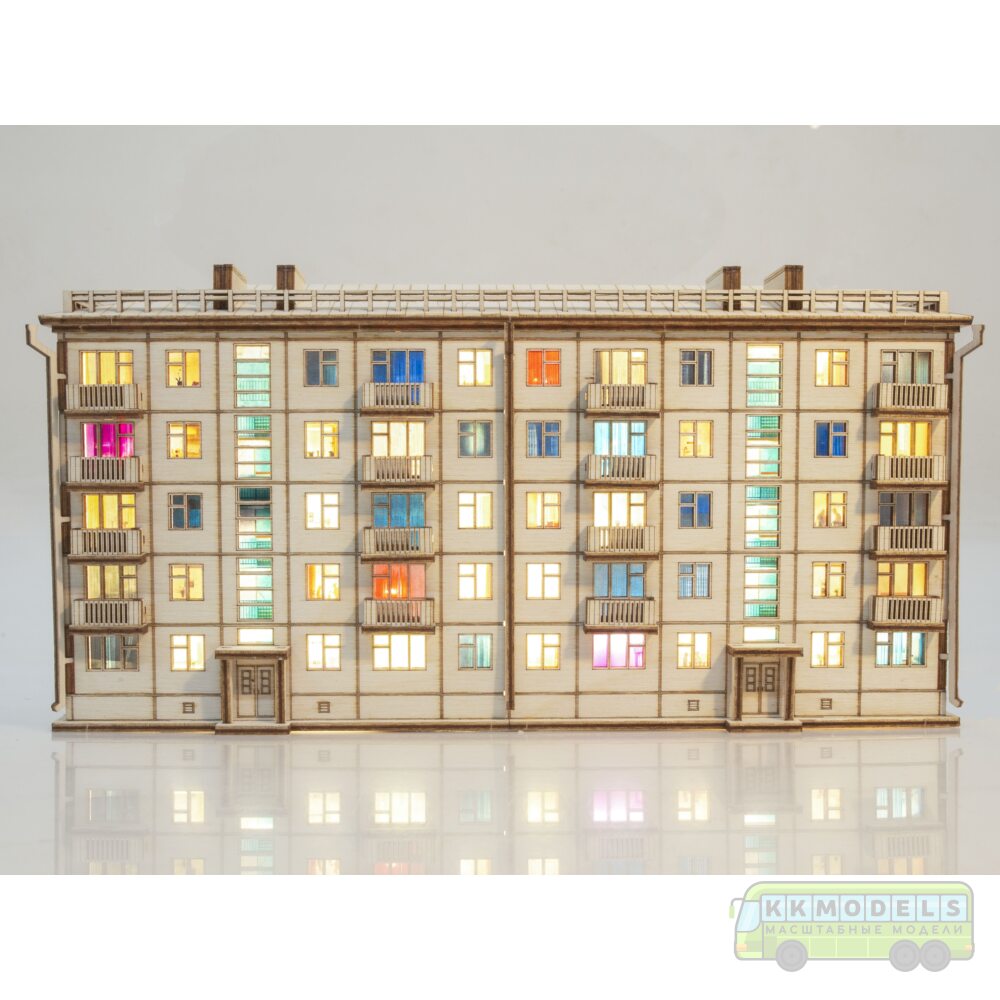 Сборная модель Хрущёвка пятиэтажный дом