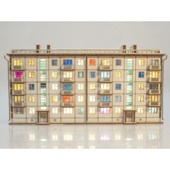 Сборная модель Хрущёвка пятиэтажный дом