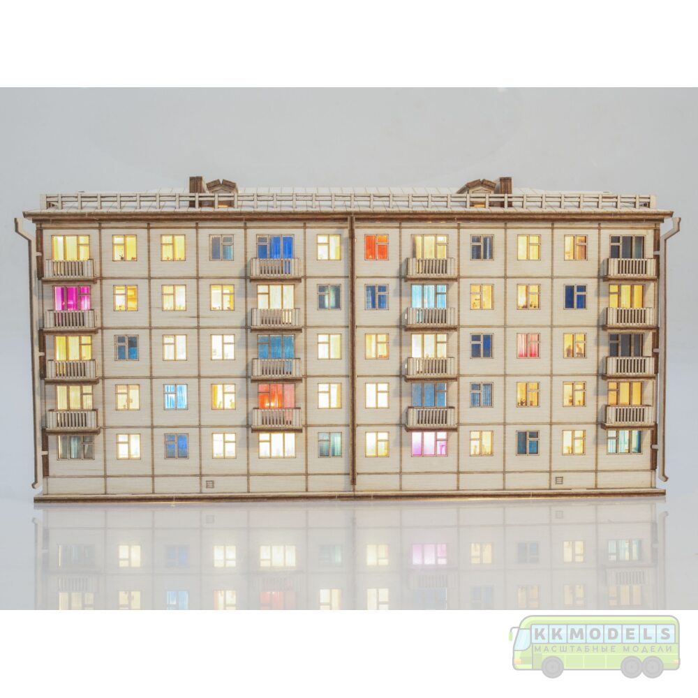 Сборная модель Хрущёвка пятиэтажный дом