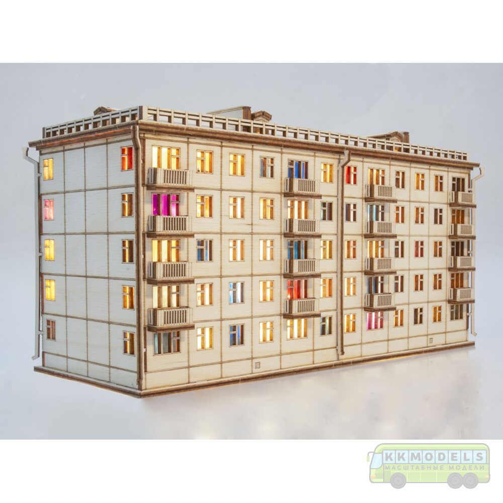 Сборная модель Хрущёвка пятиэтажный дом