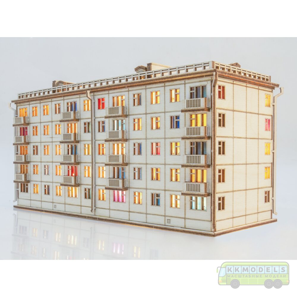 Сборная модель Хрущёвка пятиэтажный дом