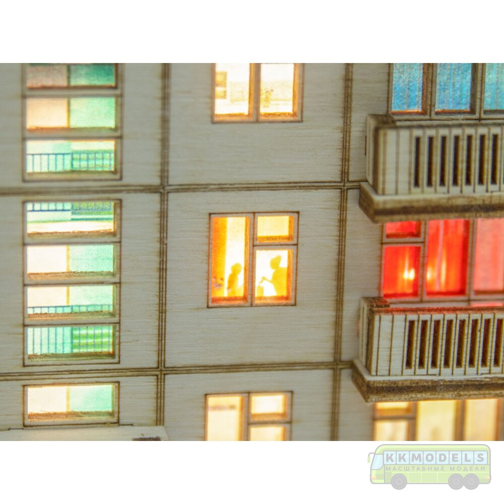 Сборная модель Хрущёвка пятиэтажный дом