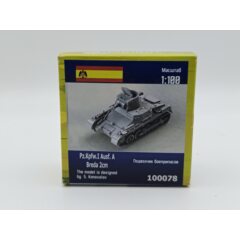 1:100 Сборная модель Испанский легкий танк Pz.Kpfw.I Ausf A Breda 2 cm