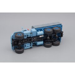 1:43 Масштабная модель КРАЗ 255Б1 бортовой с тентом (1967), голубой