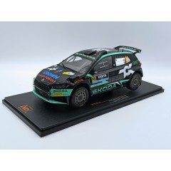1:18 Масштабная модель SKODA Fabia RS Rally2 #22 "Toksport WRT" Greensmith/Andersson 6 место Safari Rally 2024