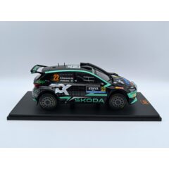 1:18 Масштабная модель SKODA Fabia RS Rally2 #22 "Toksport WRT" Greensmith/Andersson 6 место Safari Rally 2024