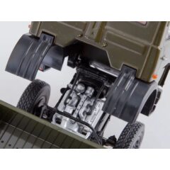 1:43 Масштабная модель МАЗ-5337 бортовой (ранняя кабина, хаки), 1987 г. /металл. рама, откидывающаяся кабина/