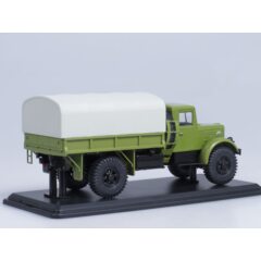 1:43 Масштабная модель МАЗ-502 4х4 бортовой с тентом, покрышки Я-90 (зелёный)