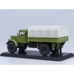 1:43 Масштабная модель МАЗ-502 4х4 бортовой с тентом, покрышки Я-90 (зелёный)