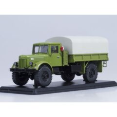 1:43 Масштабная модель МАЗ-502 4х4 бортовой с тентом, покрышки Я-90 (зелёный)