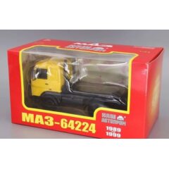 1:43 Масштабная модель МАЗ 64224 седельный тягач, желтый