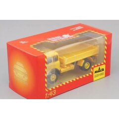 1:43 Масштабная модель МАЗ-511А самосвал с боковой разгрузкой, желтый