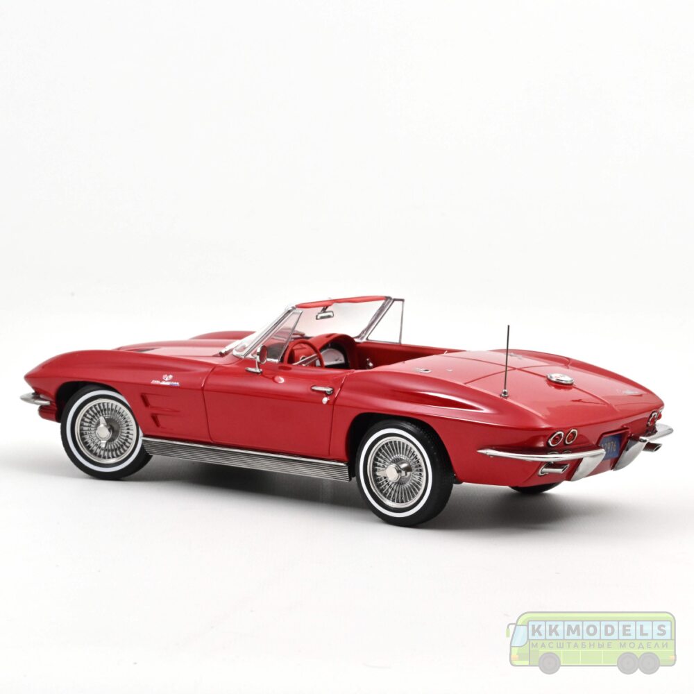 1:18 Масштабная модель CHEVROLET Corvette C2 Sting Ray Cabriolet 1963 Riverside Red