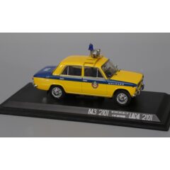 1:43 Масштабная модель Волжский 2101 Милиция ГАИ, лимонный