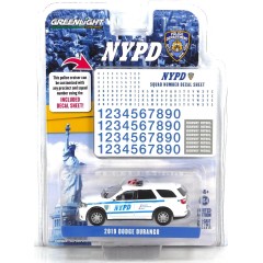 1:64 Масштабная модель DODGE Durango "New York City Police Dept (NYPD)" 2019 с листом декалей