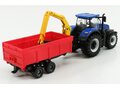 NEW HOLLAND T7.315 Tractor + Combination Trailer, Blue Red Yellow