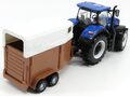 NEW HOLLAND T7000 Tractor With Horse Trailer - Trasporto Cavalli, Blue Brown White