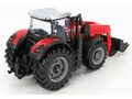 MASSEY FERGUSON 8740s Tractor With Front Loader Scraper, Red