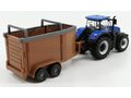 NEW HOLLAND T7.315 Tractor + Livestock Forwarder, Blue Brown