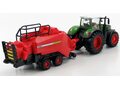 FENDT Vario 1050 Tractor With Baler Lifter Trailer (2016), Green Grey Red