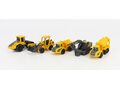 VOLVO Set 5x Movimento Terra Scraper Excavator Truck, Yellow Black