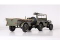 1:8 Масштабная модель JEEP Willys 4х4 USA с прицепом и противотанковой пушкой 1943 Olive Green