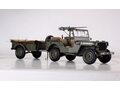 1:8 Масштабная модель JEEP Willys 4х4 USA с прицепом и противотанковой пушкой 1943 Olive Green