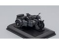 BMW R75 motorcycle with sidecar, matte dark grey