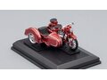 BMW R25/3 motorcycle with sidecar, red-burgundy