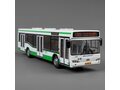 1:43 Масштабная модель Автобус Минский 103 Рестайлинговый (Москва), бело-зеленый