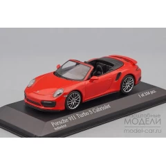 1:43 Масштабная модель PORSCHE 911 (911.2) TURBO S CABRIOLET RED