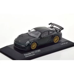 1:43 Масштабная модель Porsche 911 (991 II) GT2 RS Weissach Package (British racing green / golden rims)